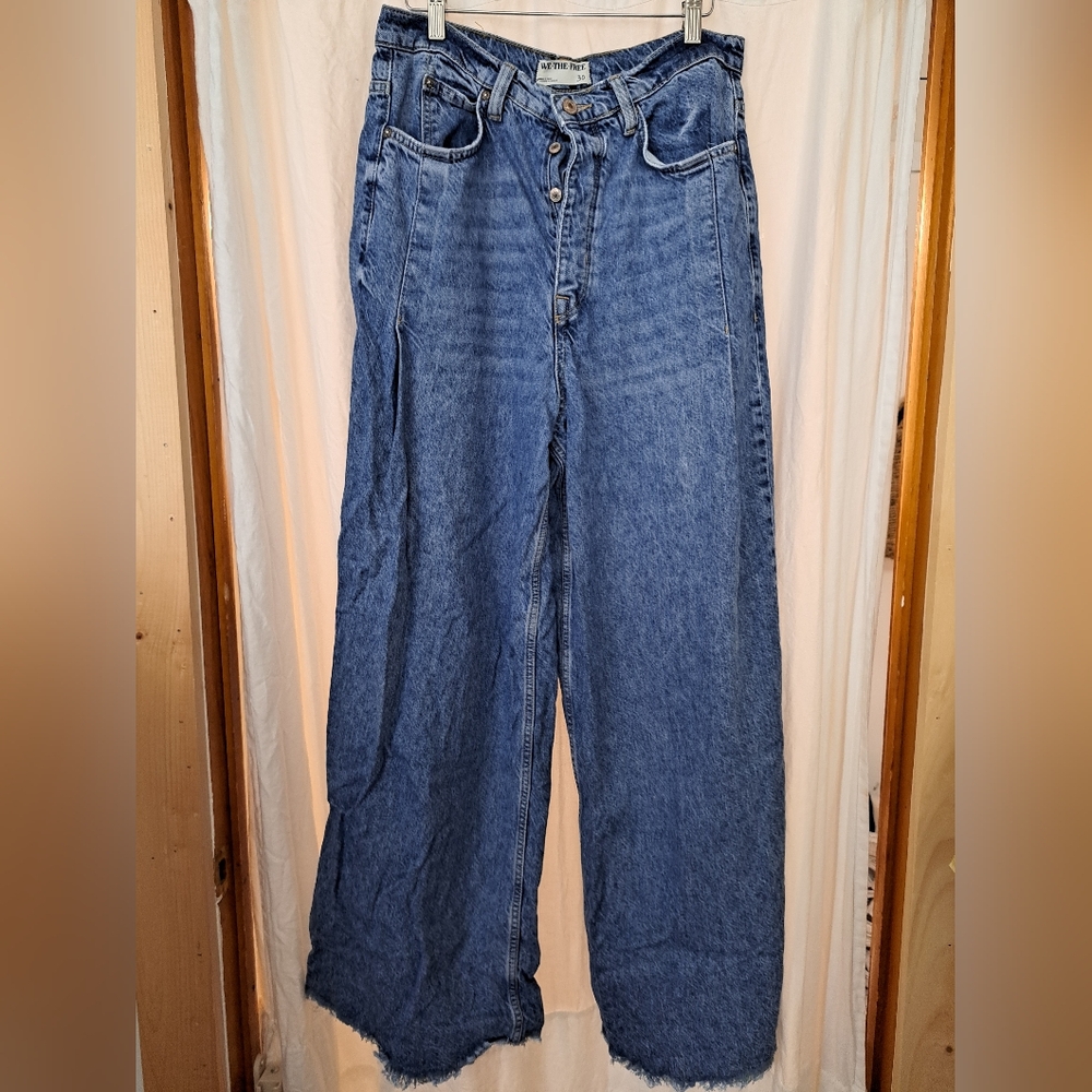 We The Free Distressed Blue Jeans